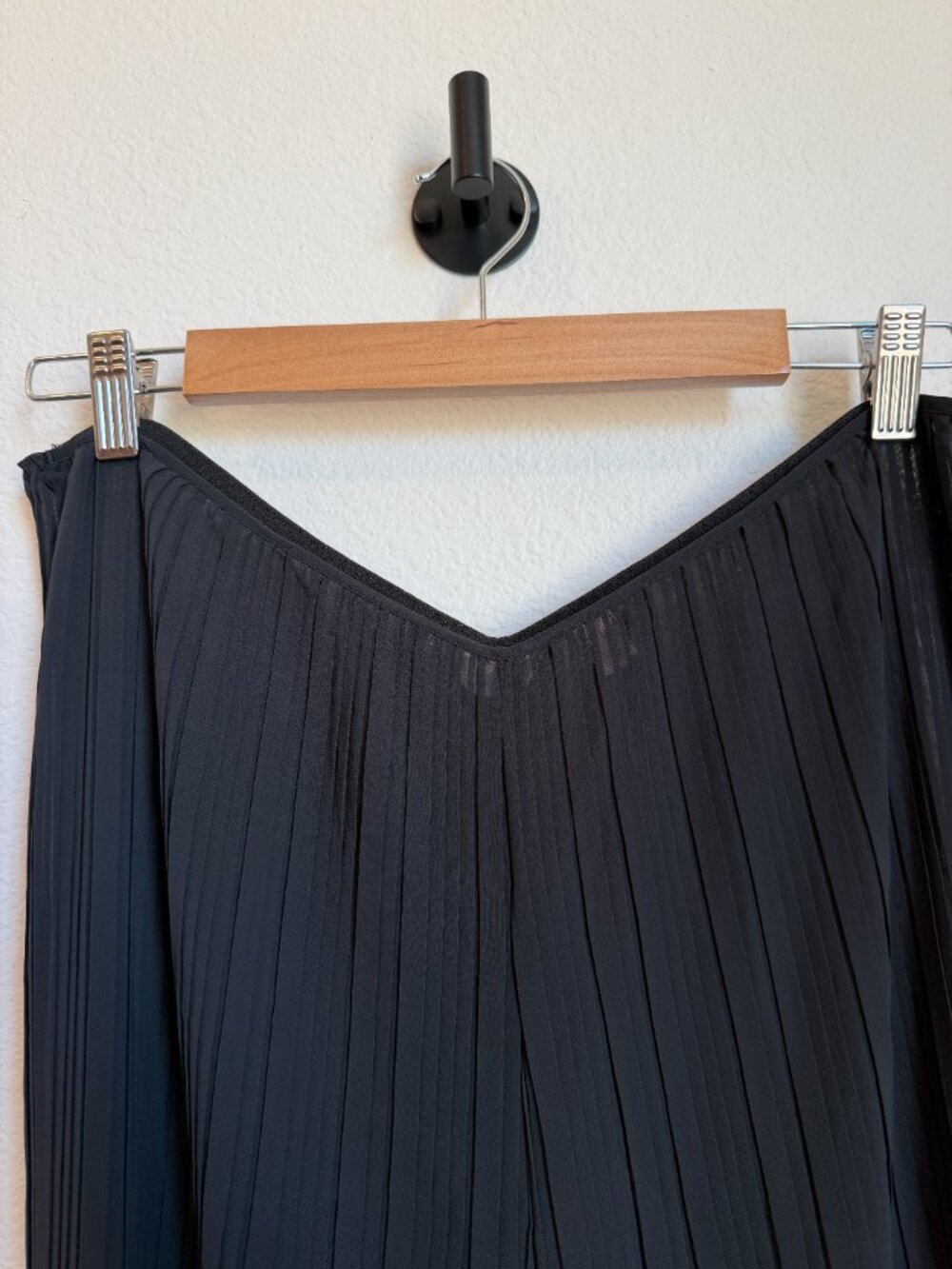 Victoria's Secret Black Sheer Pleated Wide Leg Pants Swim Cover-Up Vacation - Picture 4 of 9